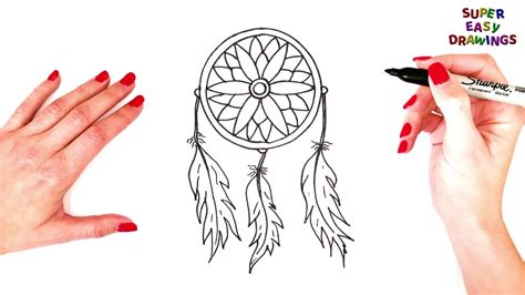 simple dream catcher drawing.